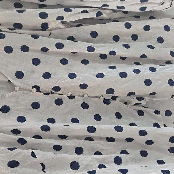 Maeve Navy & White Polka Dot Blouse, 3x - Picture 4 of 6